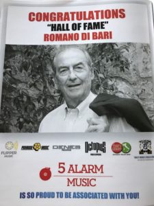 Ringraziamenti ufficiali di 5 Alarm Music per Romano Di Bari (FlipperMusic) al ricevimento del Mark Awards 2017