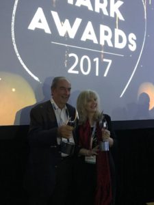 Romano Di Bari (FlipperMusic) e Caron Nightingale (Nightingale Music) al Mark Awards 2017 (Hollywood)