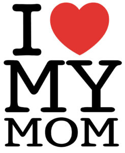 Rappresentazione Iconografica dell'amore attraverso il simbolo del cuore, I love Mom