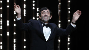 Marcello Fonte vincitore del premio come miglior attore protagonista per Dogman di Matteo Garrone al Festival di Cannes 2018