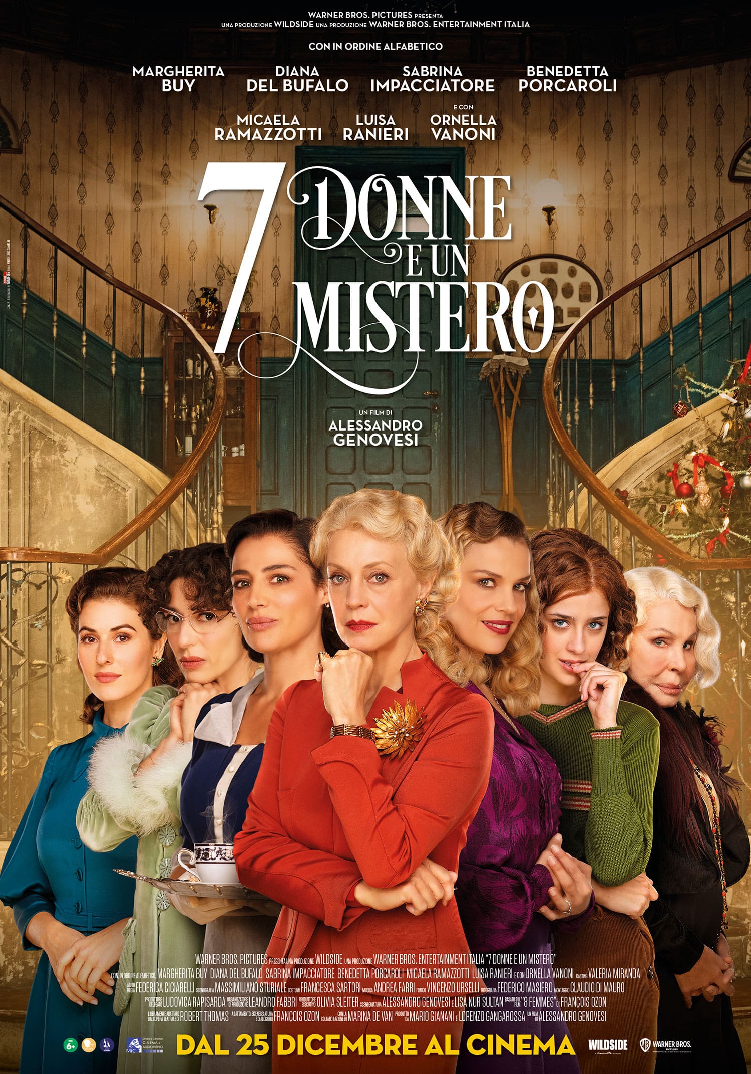 7 Donne e un Mistero dal 25 Dicembre al cinema il nuovo film di Alessandro Genovesi, prodotto da Wildside e distribuito da Warner Bros. Italia.
